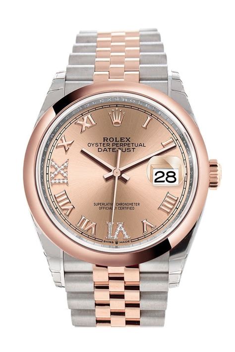 rolex datejust 36 two tone rose gold|rolex datejust 36 everose gold.